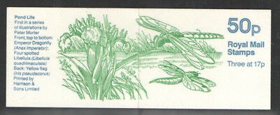 FB32 1985 Dragonfly (pond life) Star 50p Folded Booklet - good perfs