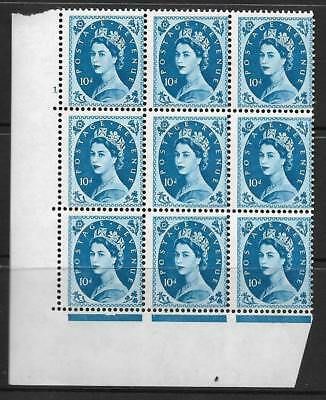 10d Wilding Multi Crown on White Cyl 1 No Dot with misperf UNMOUNTED MINT