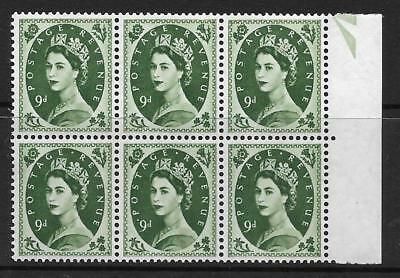 S127b 9d Wilding Multi Crowns variety - Frame Break UNMOUNTED MINT