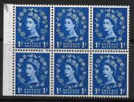 SB49 1d Wilding booklet pane Violet 8mm perf type I perfect UNMOUNTED MNT
