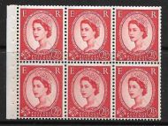 SB86 Wilding booklet pane Green Phos 2B perf type Ie Top UNMOUNTED MNT