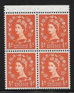 SB5 ½d x 4 Wilding booklet pane perf type AP UNMOUNTED MNT