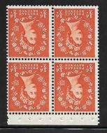 SB5a ½d x 4 Edward Wilding booklet pane perf type AP UNMOUNTED MNT