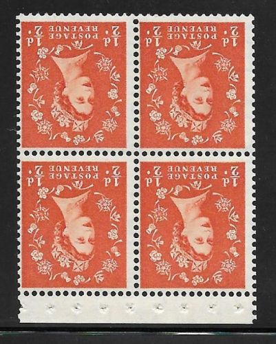 SB5a ½d x 4 Edward Wilding booklet pane perf type AP UNMOUNTED MNT