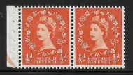 SB6 ½d x 2 Wilding booklet pane perf type E(½v) UNMOUNTED MNT