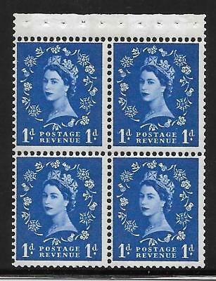 SB44a Wilding booklet pane Blue phos crowns Right perf type AP UNMOUNTED MNT