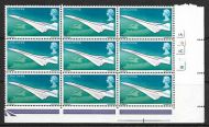 Sg 784d 1969 4d Concorde Lower Right Cylinder Block - Missing phosphor MNH