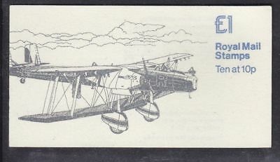 FH3a 1980 £1 Hawker Fury LM Folded Booklet  - Complete