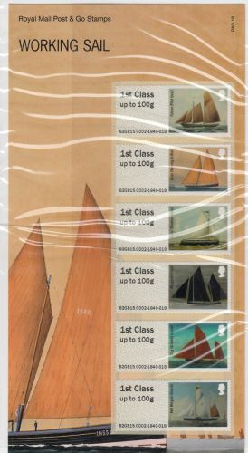2015 Working Sail post  Go PG 18 UNMOUNTED MINT