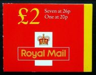 GB 2000 FW12 £2 Folded booklet with excellent perfs - No Cylinder