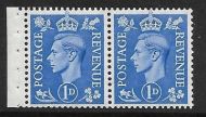 QB17 perf type E  -1d Light Ultramarine Booklet pane UNMOUNTED MINT MNH