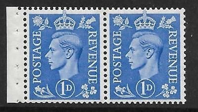 QB17 perf type E  -1d Light Ultramarine Booklet pane UNMOUNTED MINT MNH