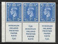 QB18 perf type I  -1d Light Ultramarine Booklet pane UNMOUNTED MINT