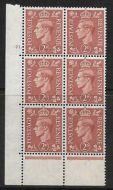 2d Brown Colour change Cylinder 71 Dot perf 6B(E P) UNMOUNTED MINT MNH
