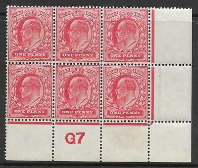 1d Scarlet Control G7 perf perf type V2 plate 35 UNMOUNTED MINT