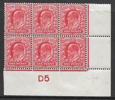 1d Scarlet Control D5 imperf perf type V2a plate 28 MOUNTED MINT