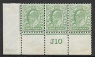½d Yellow-Green Control J10 (Co-Ex) perf type V2 plate 57 MOUNTED MINT