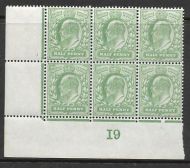 ½d Yellow-Green Control I9 (Co-Ex) perf type V2a plate 52 UNMOUNTED MINT