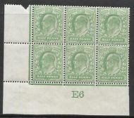 ½d Yellow-Green Control E6 (Co-Ex) perf type V2a plate 34 UNMOUNTED MINT