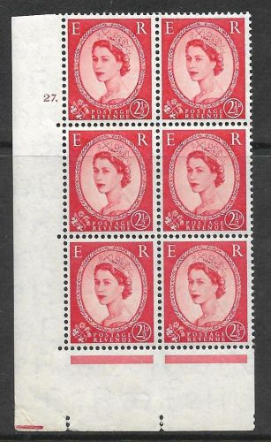 2½d Wilding Edward Crown cyl 27 Dot perf type A(E/I) UNMOUNTED MINT