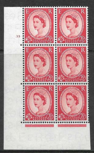 2½d Wilding Edward Crown cyl 33 No Dot perf type A(E/I) UNMOUNTED MINT