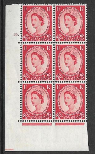 2½d Wilding Edward Crown cyl 33 Dot perf type A(E/I) UNMOUNTED MINT