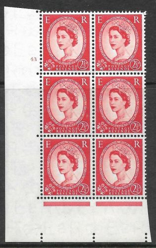 2½d Wilding Edward Crown cyl 43 No Dot Perf A(E/I) UNMOUNTED MINT