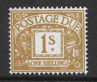 Sg D64wi 1959-63 1/- Multiple Crowns Postage Due Wmk Inverted UNMOUNTED MINT/MNH