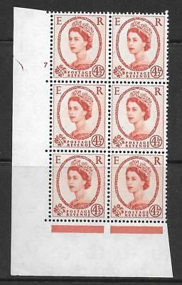 4½d Wilding Multi Crown on White Cyl 7 No Dot perf A(E I) UNMOUNTED MINT