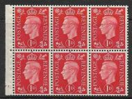 QB10 perf type B4(E) cylinder F3 No Dot -1d Red Booklet pane UNMOUNTED MINT MNH