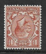 Sg 420wi Spec N35(1) 1½d Red Brown Block Cypher Wmk Inverted UNMOUNTED MINT