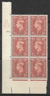 1937 1½d Brown R45 186 Dot perf 5(E I) block 6 UNMOUNTED MINT MNH