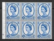 SB105 Wilding booklet pane Crowns Cyl N2 No Dot perf I UNMOUNTED MNT MNH