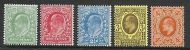 Sg 279-284 ½d-4d Full Set 5 Values Harrison perf 15x14 with certs UNMOUNTED MINT