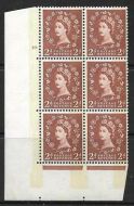 S46Ab 2d Wilding Cyl 30 No Dot with 6mm Band left typo MOUNTED MINT