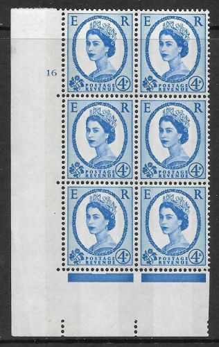 4d Wilding Violet Phosphor 9.5mm cyl 16 No Dot perf type A(E/I) UNMOUNTED MINT