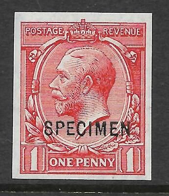 Sg 357u 1d Royal Cypher imperf Overprinted SPECIMEN Type 26 MOUNTED MINT