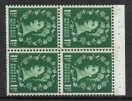 SB74a Wilding booklet pane Blue Phosphor perf type I UNMOUNTED MNT