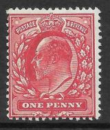 Sg 272 M6(1) 1d Rose Red single UNMOUNTED MINT/MNH