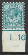 N31(4) 10d Greenish Blue Royal Cypher control I16 imperf UNMOUNTED MINT/MNH