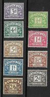 D10 - D18 Block Cypher Postage dues Full Set of 9 UNMOUNTED MINT