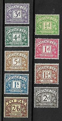 D10 - D18 Block Cypher Postage dues Full Set of 9 UNMOUNTED MINT