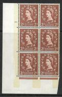 2d Blue Phosphor on Cream NB Left cylinder 30 No Dot perf A(E I) UNMOUNTED MINT