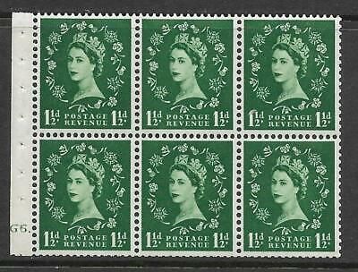 SB62 Wilding booklet pane cylinder G6 Dot perf Ie Bottom UNMOUNTED MNT