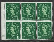 SB62 Wilding booklet pane cylinder G7 No Dot perf Ie bottom UNMOUNTED MNT