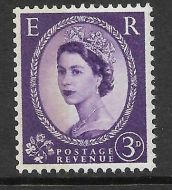 S75d 3d Wilding Blue Phos on Cream with 1 band sideways UNMOUNTED MINT