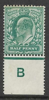 Sg 216 ½d Blue-Green Control B perf De La Rue MOUNTED MINT MM
