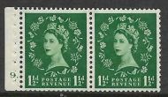 SB61a Wilding booklet pane Tudor cyl 9 Dot perf type E stem flaw UNMOUNTED MNT