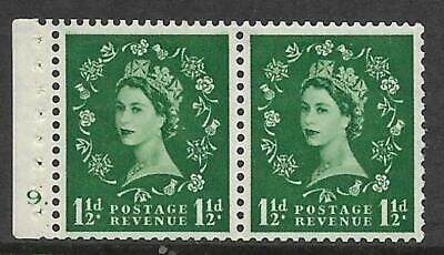 SB61a Wilding booklet pane Tudor cyl 9 Dot perf type E stem flaw UNMOUNTED MNT