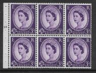 SB92 Wilding booklet pane M C on Cream cylinder K18T No Dot UNMOUNTED MNT